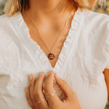 Faith over Fear Be still Delicate DIY Charm Disc Engraved Pendant