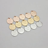 Faith over Fear Be still Delicate DIY Charm Disc Engraved Pendant