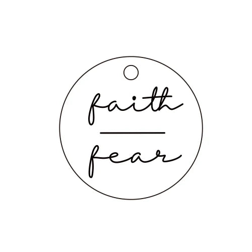 Faith over Fear Be still Delicate DIY Charm Disc Engraved Pendant