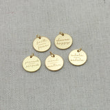 Faith over Fear Be still Delicate DIY Charm Disc Engraved Pendant