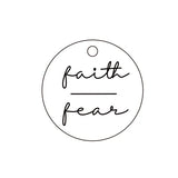 Faith over Fear Be still Delicate DIY Charm Disc Engraved Pendant
