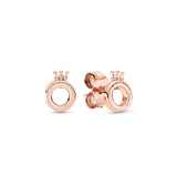 High-quality Helmet & Anchor Pave Serpentine Chain Crown Earrings