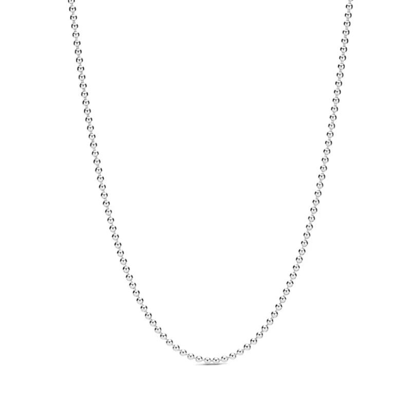 High-quality 925 Bright Polished Ball Rose Rudder Helmet Necklace