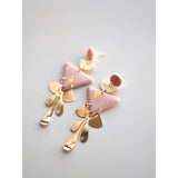 Ethic Brass Metal Dangle Pendant Statement Earrings