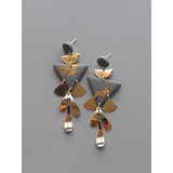 Ethic Brass Metal Dangle Pendant Statement Earrings