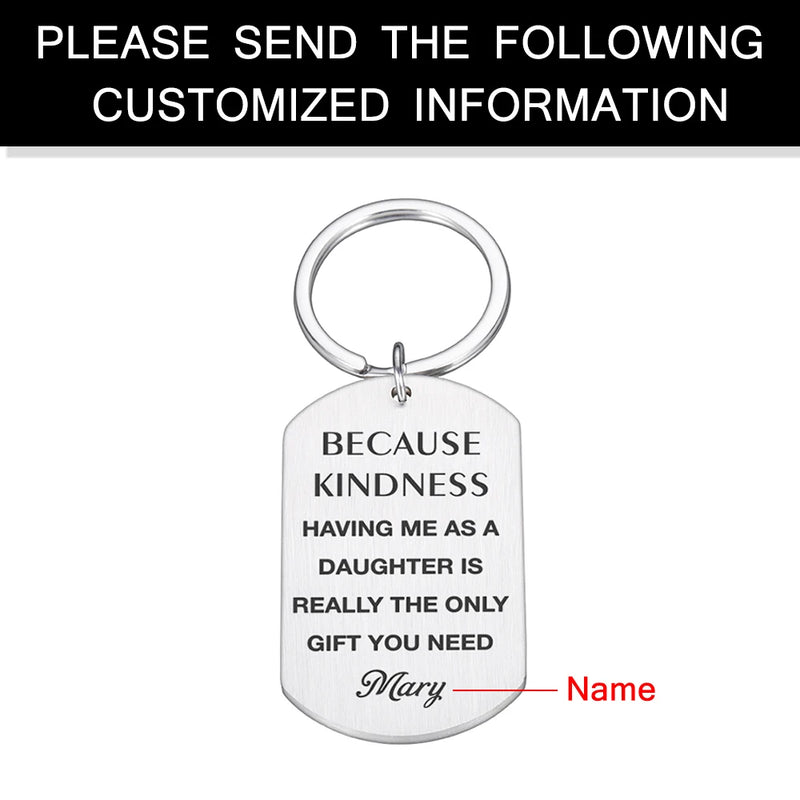 Family Affection Keychain Engraved Name Gift For Mother Father