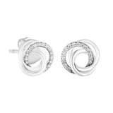 Family Circle Stud Earrings 925 Sterling Silver Jewelry For Woman