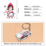 Family Photo Keychain Personalized Pendant Baby Mom Dad Child