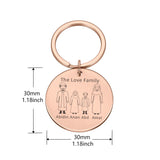 Personalized Dad Keychain Gift Love Key Ring Pendant