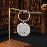 Personalized Dad Keychain Gift Love Key Ring Pendant