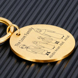 Personalized Dad Keychain Gift Love Key Ring Pendant