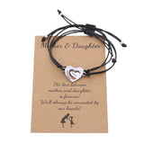 Family Friendship Couple Bracelet Women Charm Adjustable Heart Sister Jewelry