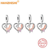 925 Sterling Silver Family Gift Beads Charms for Bracelet Necklace Jewelry Women