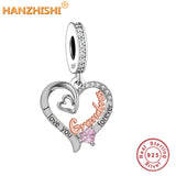 925 Sterling Silver Family Gift Beads Charms for Bracelet Necklace Jewelry Women