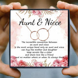 Aunt-Niece Infinity Double Circles Necklace, Family Chain Jewelry