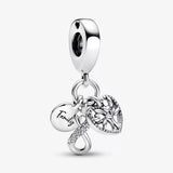 Family Infinity Triple Dangle Charm for Bracelet & Bangle