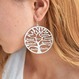 Family Jewelry Round Earring Stainless Steel Silver Hoop Holiday Gift