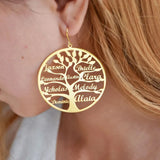 Family Jewelry Round Earring Stainless Steel Silver Hoop Holiday Gift