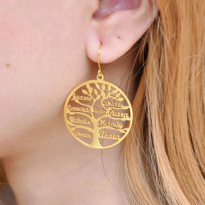 Family Jewelry Round Earring Stainless Steel Silver Hoop Holiday Gift