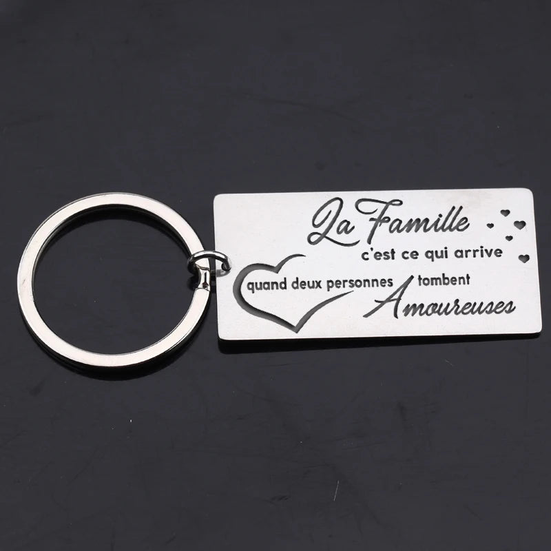 Family Keychain: La Famille C'est Ce Qui Arrive Quand Deux Personnes Tombent Amo