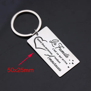 Family Keychain: La Famille C'est Ce Qui Arrive Quand Deux Personnes Tombent Amo