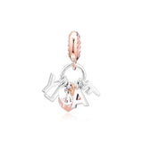 Family Letters Dangle Charm 925 Sterling Silver Beads for Bracelet DIY Jewelry