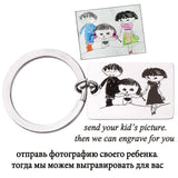 Family Love Key Chain Personalized Engraved Name For Parents Children Present