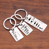 Family Love Key Chain Personalized Engraved Name For Parents Children Present