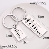 Family Love Key Chain Personalized Engraved Name For Parents Children Present
