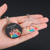 Family Love Keychain Engraved The Love Family for Parents Children Present Keyri