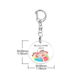 Engraved Love Family Keychain for Parents Children Acrylic Bag Charm