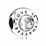 Family & Love Is Forever Charms Signature Girlfriend With Crystal Beads