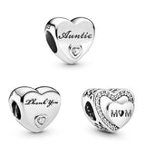 Family Love Pan-Style 925 Silver Women's Jewelry Making Beads