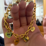 Family Members Name Heart Bracelet Stainless Steel Personalized Gift