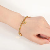 Family Members Nameplate Bracelet Stainless Steel Beads Chain Personalized