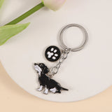Metal Pet Dog Keychain Car Keyring Animal charm Gift for Dog Love