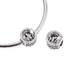 925 Silver Family of 4 Metal Beads Charm for Bracelet