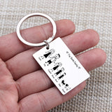Family Portrait Keychain Name Pets Engraved For Parents Children