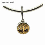 Family Roots Clear CZ Charm Silver Beads For Jewelry Making