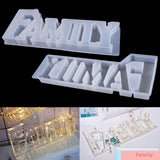 Family Sign Mold Silicone Resin Casting Mould Jewelry Making Tools