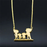 Family Son Stainless Steel 2 Boys Necklaces for Women N513S01