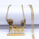 Family Son Stainless Steel 2 Boys Necklaces for Women N513S01