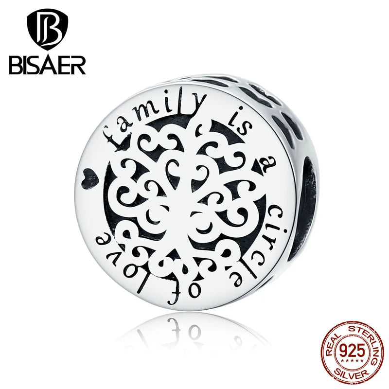 Family Tree 925 Silver Love Beads Charm for Bracelets