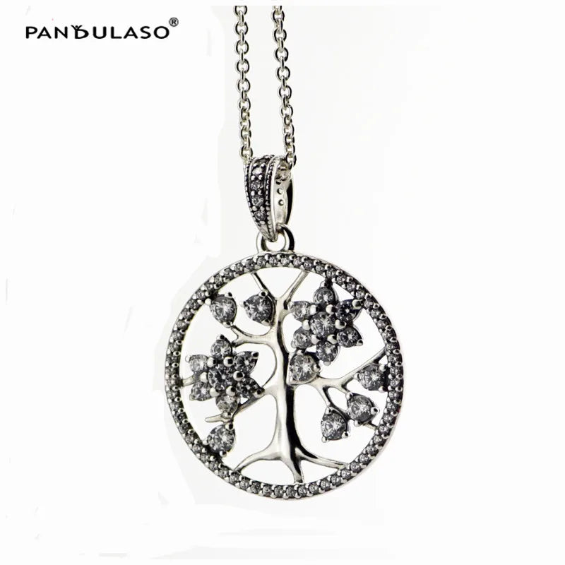 Family Tree Necklace Sterling Silver For Woman DIY Jewelry