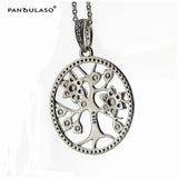 Family Tree Necklace With Clear Cubic Zircon