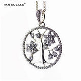 Family Tree Necklace With Clear Cubic Zircon