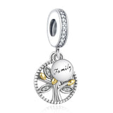 Family Tree Of Life Pendant Silver Zircon S925