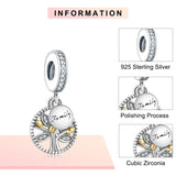 Family Tree Of Life Pendant Silver Zircon S925
