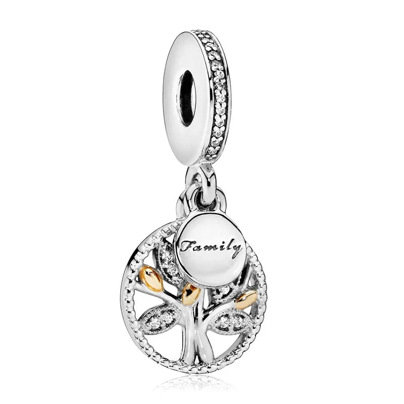 Family Tree Of Life Pendant Silver Zircon S925