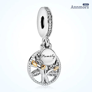 Family Tree Of Life Pendant Silver Zircon S925